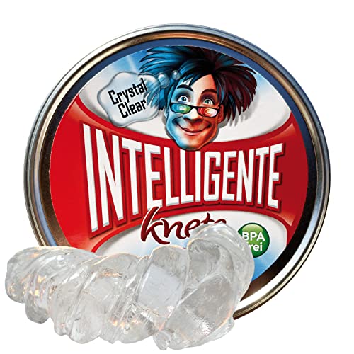 Intelligente Knete - Crystal Clear - Glitzer, Flüssiges Glas, Tolle Farben (80g)